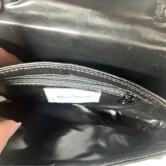 America Perry Ellis Crossbody Purse W Change Purse Leather - Picture 10 of 10